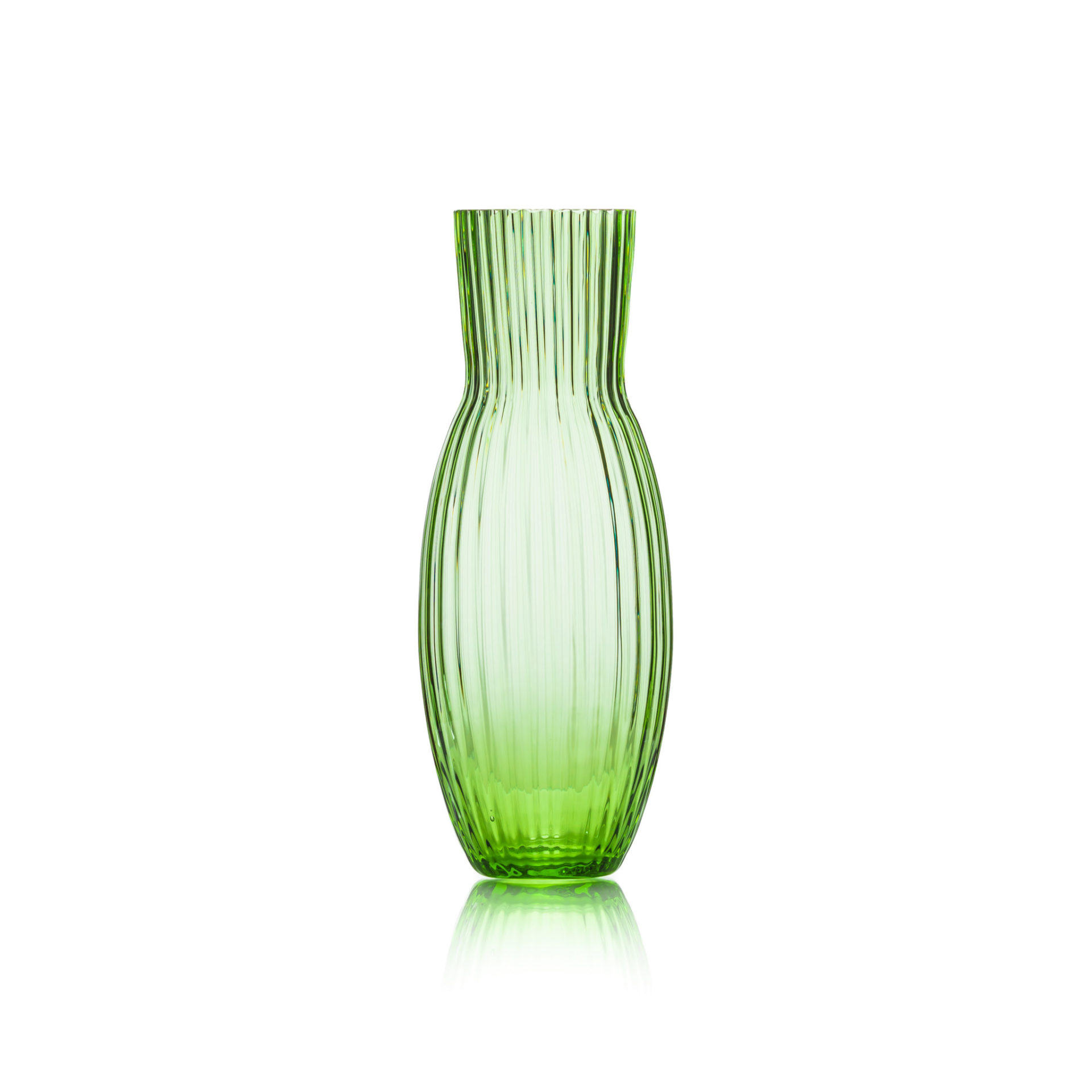 Květná 1794 karafa nebo váza, Světle zelená 1350 ml